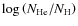 \ensuremath{\log \left(N_{{\rm He}}/N_{{\rm H}}\right)}