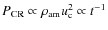 $P_{\rm CR} \propto \rho_{\rm am} u_{\rm c}^2\propto t^{-1}$