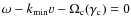 $\omega-k_{\min}v-\Omega_{\rm c}(\gamma_{\rm c})=0$