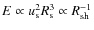 $E \propto u_{\rm s}^2R_{\rm s}^3\propto R_{\rm sh}^{-1}$
