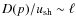 $D(p)/u_{\rm sh}\sim\ell$