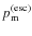 $p_{\rm m}^{\rm (esc)}$