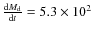 $\frac{{\rm d}M_{\rm d}}{{\rm d}t} = 5.3 \times 10^2$