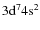 $3{{\rm d}}^{7}4{{\rm s}}^{2}$