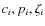 $c_{i}, p_{i}, \zeta_{i}$