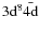$3{\rm d}^{8}{\bar{4{\rm d}}}$