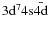 $3{\rm d}^{7}4{\rm s}{\bar{4{\rm d}}}$