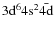 $3{\rm d}^{6}4{\rm s}^{2}{\bar{4{\rm d}}}$