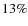 ${13\%}$