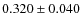 $0.320 \pm 0.040$