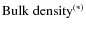 $\rm {Bulk~density}^{(*)}$