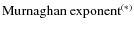 $\rm {Murnaghan~exponent}^{(*)}$