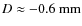 $D \approx -0.6~\rm mm$