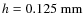 $h = 0.125~\rm mm$