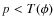 $p < T(\phi )$