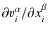 $\partial v_i^\alpha/\partial x_i^\beta$
