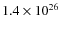 $1.4 \times 10^{26}$