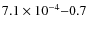 $7.1\times10^{-4}{-}0.7$
