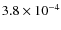 $3.8\times10^{-4}$