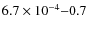$6.7\times10^{-4}{-}0.7$