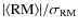 $\vert\langle
\rm RM \rangle\vert/\sigma_{\rm RM}$
