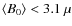 $\langle B_0 \rangle < 3.1~\mu$