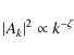 \begin{displaymath}\vert A_k\vert^2 \propto k^{-\zeta}
\end{displaymath}