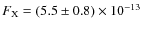 $F_{\rm X}=(5.5\pm0.8)\times 10^{-13}$
