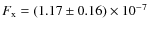 $F_{\rm x} = (1.17\pm0.16) \times 10^{-7}$