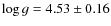 $\log g = 4.53 \pm 0.16$