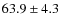 $63.9\pm4.3$