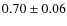$0.70 \pm 0.06$
