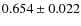 $0.654 \pm 0.022$
