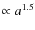 $\propto a^{1.5}$
