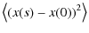 $\displaystyle \left\langle (x(s)-x(0))^2\right\rangle$