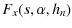 $\displaystyle F_x(s,\alpha, h_n)$
