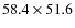 $58.4\times 51.6$