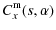 $\displaystyle C_x^{\rm m}(s,\alpha)$
