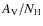 $A_{\rm V}/N_{\rm H}$