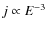 $j \propto E^{-3}$