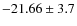 $-21.66\pm3.7$