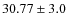 $30.77\pm3.0$