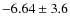 $-6.64 \pm3.6$