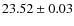 $23.52\pm0.03$