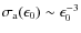 $\sigma_{\rm a}(\epsilon_0)\sim \epsilon_0^{-3}$