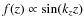 $f(z) \propto \sin(k_z z)$