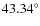 $43.34^\circ$