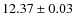 $12.37 \pm 0.03$
