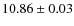$10.86 \pm 0.03$