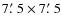 $7\hbox{$.\mkern-4mu^\prime$ }5 \times 7\hbox{$.\mkern-4mu^\prime$ }5$